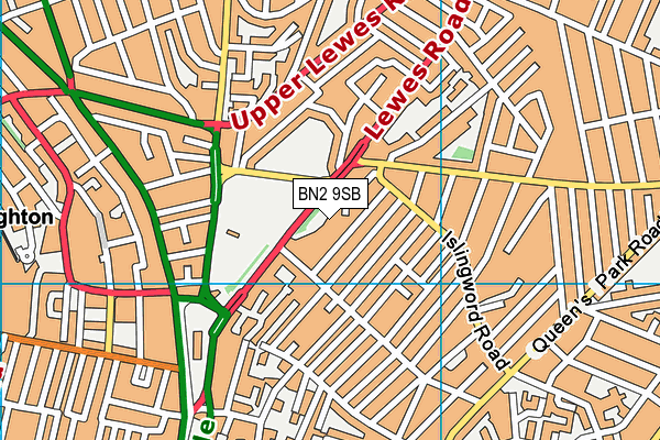 BN2 9SB map - OS VectorMap District (Ordnance Survey)