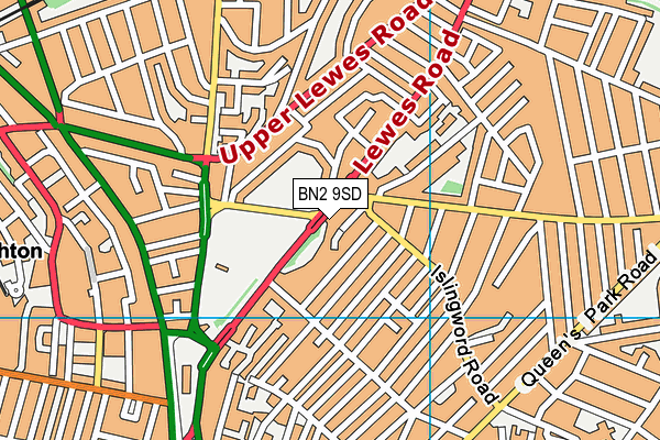 BN2 9SD map - OS VectorMap District (Ordnance Survey)