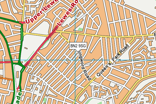 BN2 9SG map - OS VectorMap District (Ordnance Survey)