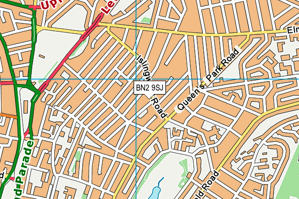 BN2 9SJ map - OS VectorMap District (Ordnance Survey)