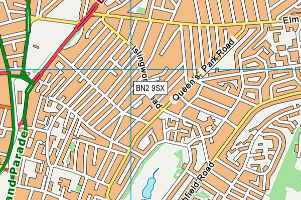 BN2 9SX map - OS VectorMap District (Ordnance Survey)