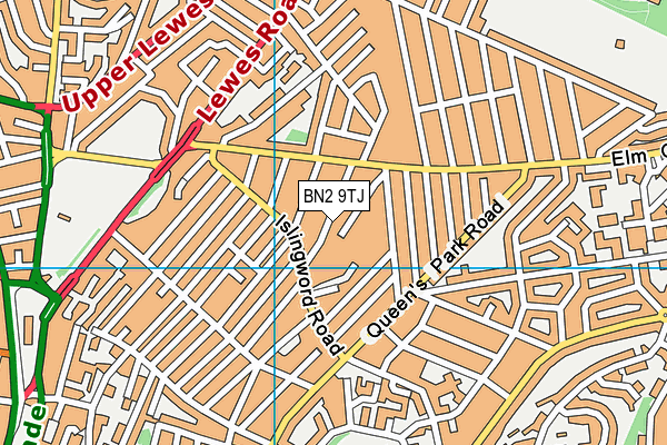 BN2 9TJ map - OS VectorMap District (Ordnance Survey)
