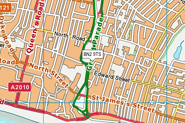 BN2 9TS map - OS VectorMap District (Ordnance Survey)