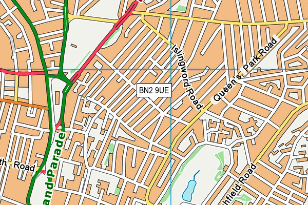 BN2 9UE map - OS VectorMap District (Ordnance Survey)