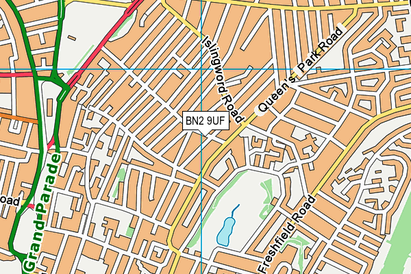 BN2 9UF map - OS VectorMap District (Ordnance Survey)