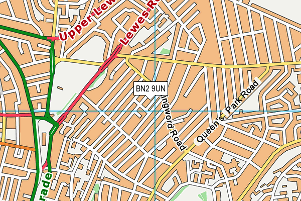 BN2 9UN map - OS VectorMap District (Ordnance Survey)