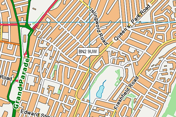 BN2 9UW map - OS VectorMap District (Ordnance Survey)