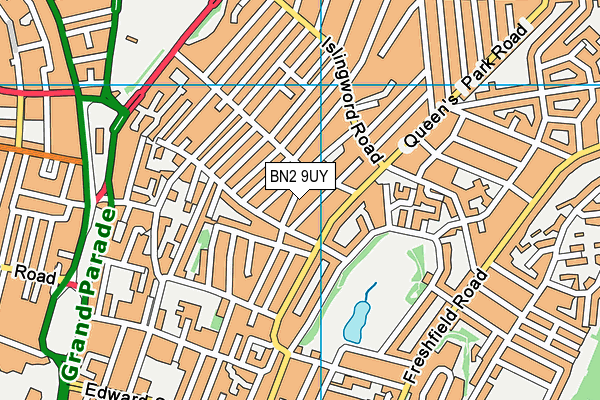 BN2 9UY map - OS VectorMap District (Ordnance Survey)