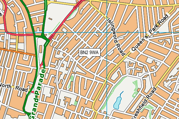 BN2 9WA map - OS VectorMap District (Ordnance Survey)