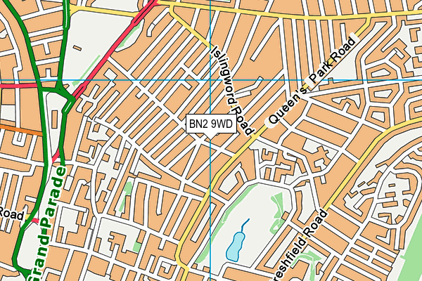 BN2 9WD map - OS VectorMap District (Ordnance Survey)