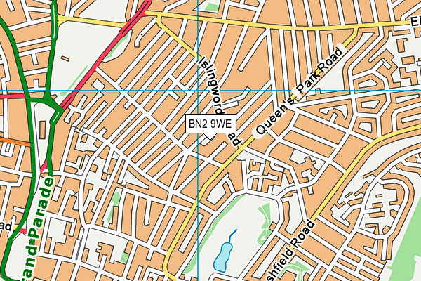 BN2 9WE map - OS VectorMap District (Ordnance Survey)