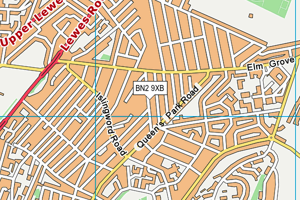BN2 9XB map - OS VectorMap District (Ordnance Survey)