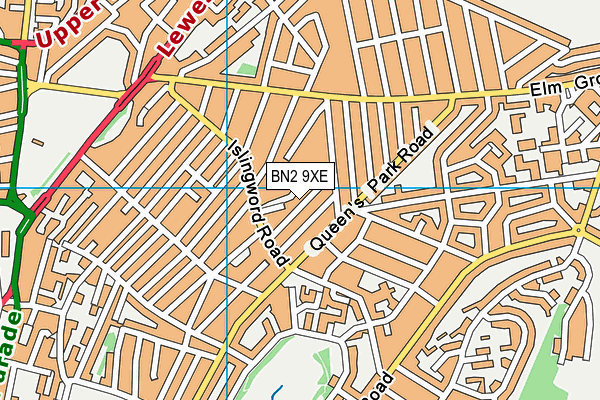 BN2 9XE map - OS VectorMap District (Ordnance Survey)