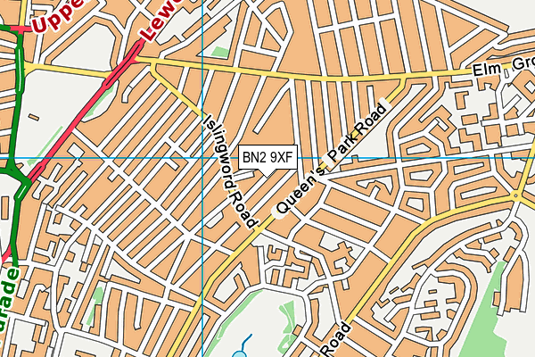 BN2 9XF map - OS VectorMap District (Ordnance Survey)