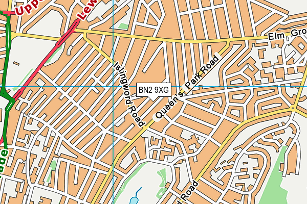 BN2 9XG map - OS VectorMap District (Ordnance Survey)