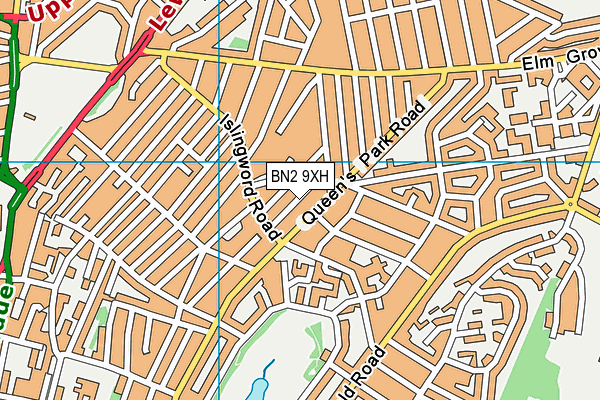 BN2 9XH map - OS VectorMap District (Ordnance Survey)
