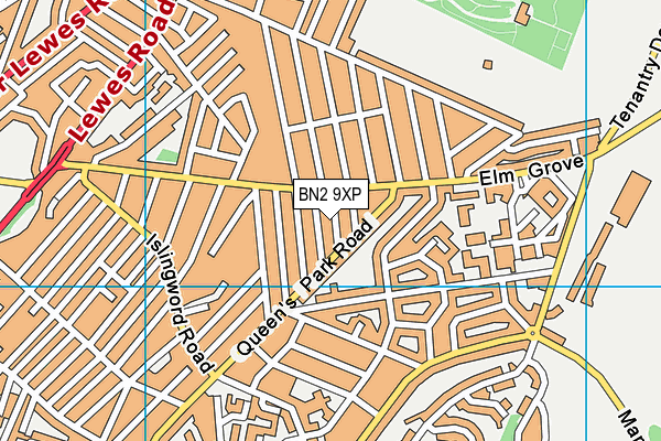 BN2 9XP map - OS VectorMap District (Ordnance Survey)