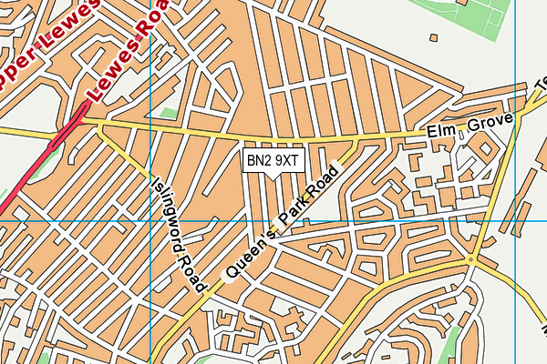 BN2 9XT map - OS VectorMap District (Ordnance Survey)
