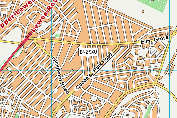 BN2 9XU map - OS VectorMap District (Ordnance Survey)