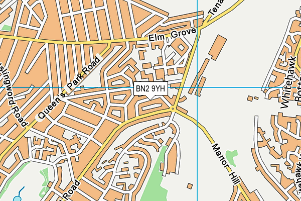 BN2 9YH map - OS VectorMap District (Ordnance Survey)