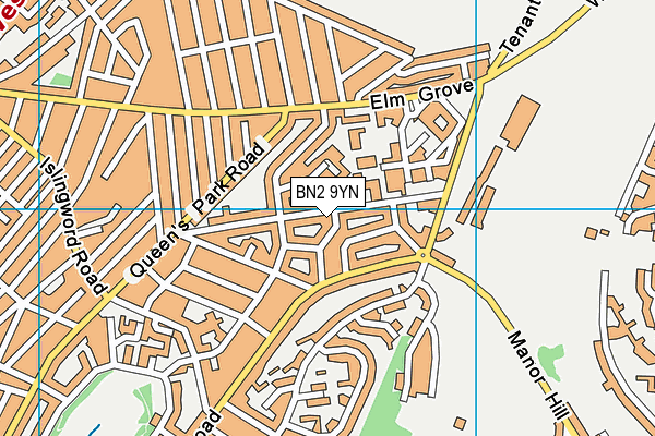 BN2 9YN map - OS VectorMap District (Ordnance Survey)