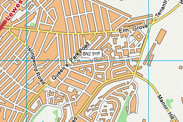 BN2 9YP map - OS VectorMap District (Ordnance Survey)
