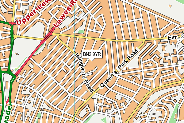 BN2 9YR map - OS VectorMap District (Ordnance Survey)