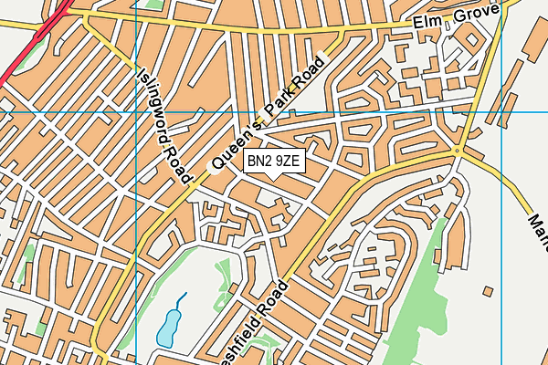 St Lukes Swimming Pool map (BN2 9ZE) - OS VectorMap District (Ordnance Survey)