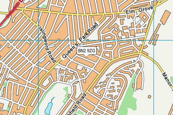 BN2 9ZG map - OS VectorMap District (Ordnance Survey)
