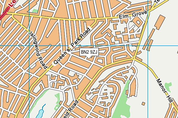 BN2 9ZJ map - OS VectorMap District (Ordnance Survey)