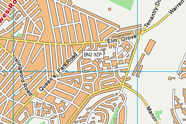 BN2 9ZP map - OS VectorMap District (Ordnance Survey)