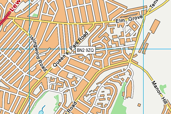 BN2 9ZQ map - OS VectorMap District (Ordnance Survey)