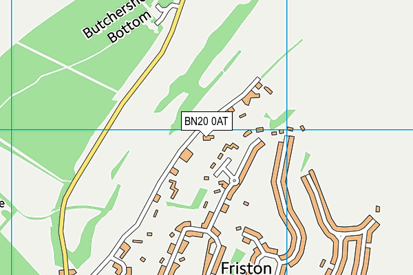 BN20 0AT map - OS VectorMap District (Ordnance Survey)