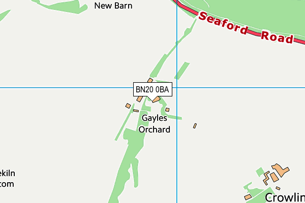 BN20 0BA map - OS VectorMap District (Ordnance Survey)