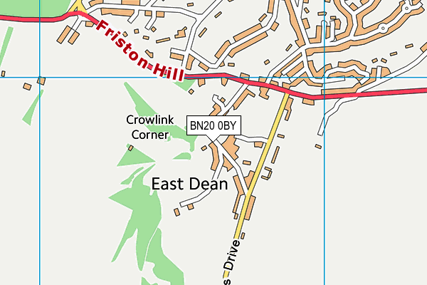 BN20 0BY map - OS VectorMap District (Ordnance Survey)