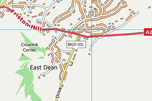 BN20 0DL map - OS VectorMap District (Ordnance Survey)