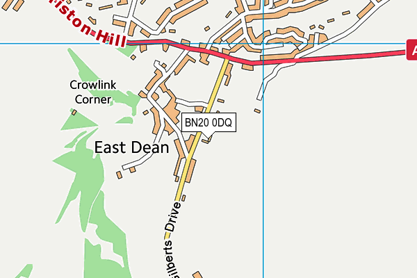 BN20 0DQ map - OS VectorMap District (Ordnance Survey)