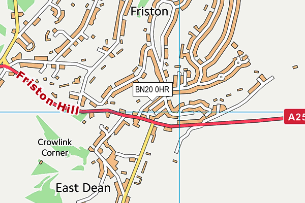 BN20 0HR map - OS VectorMap District (Ordnance Survey)