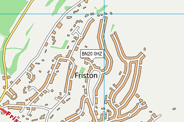 BN20 0HZ map - OS VectorMap District (Ordnance Survey)