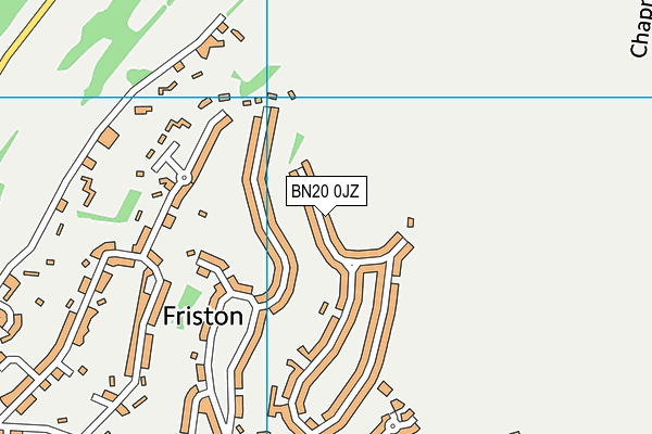 BN20 0JZ map - OS VectorMap District (Ordnance Survey)