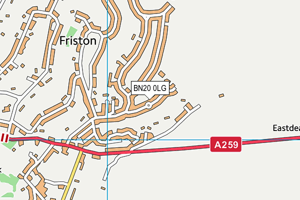 BN20 0LG map - OS VectorMap District (Ordnance Survey)