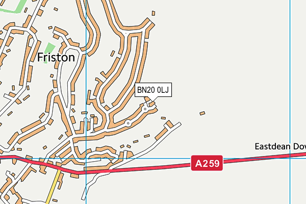 BN20 0LJ map - OS VectorMap District (Ordnance Survey)