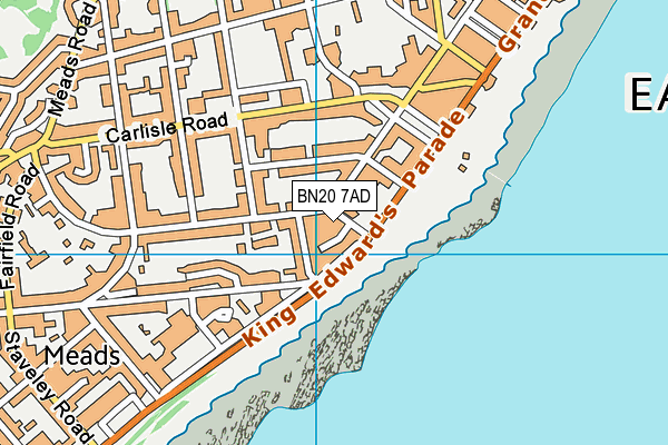 BN20 7AD map - OS VectorMap District (Ordnance Survey)