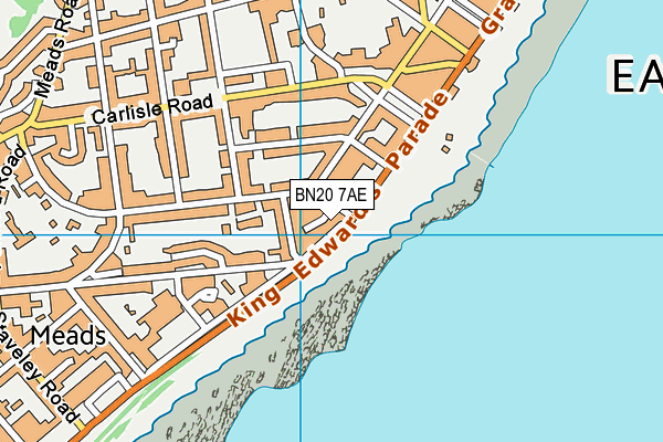 BN20 7AE map - OS VectorMap District (Ordnance Survey)