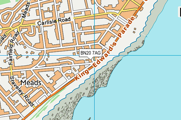 BN20 7AG map - OS VectorMap District (Ordnance Survey)