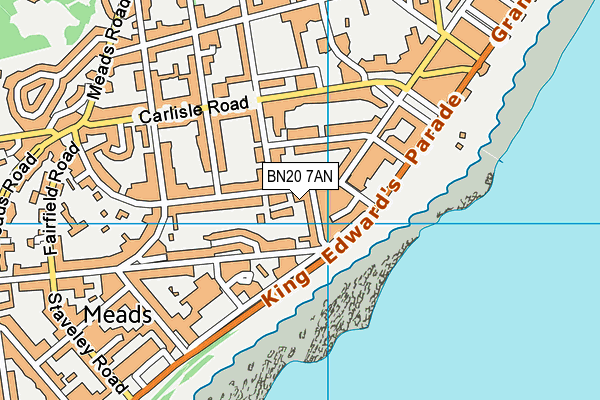 BN20 7AN map - OS VectorMap District (Ordnance Survey)