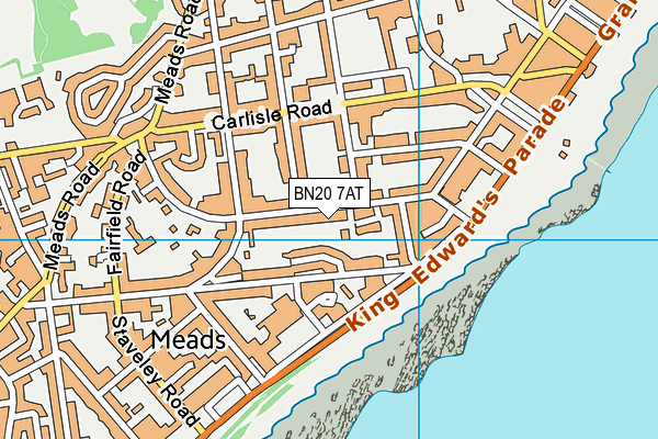 BN20 7AT map - OS VectorMap District (Ordnance Survey)