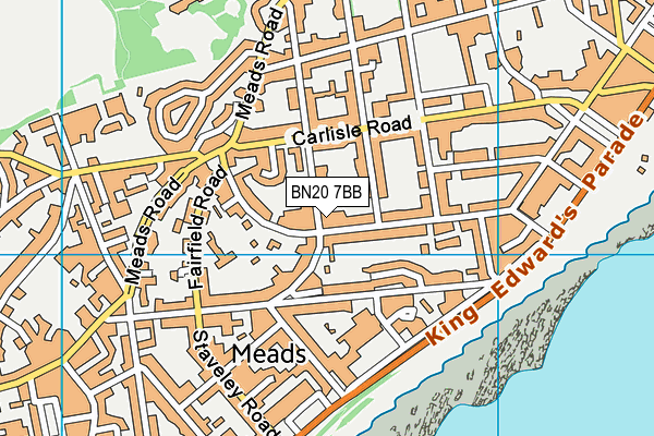 BN20 7BB map - OS VectorMap District (Ordnance Survey)