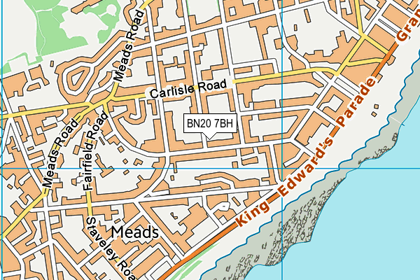 BN20 7BH map - OS VectorMap District (Ordnance Survey)