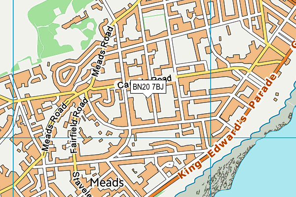 BN20 7BJ map - OS VectorMap District (Ordnance Survey)